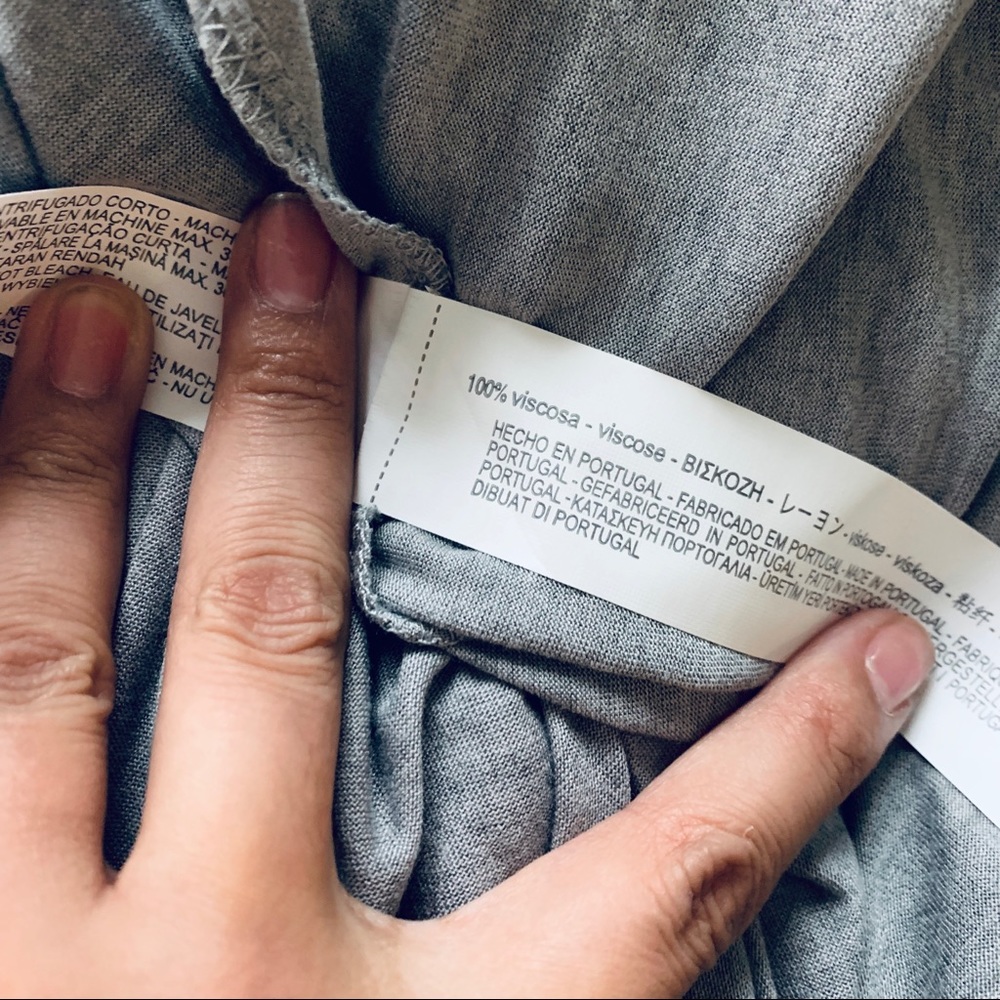 NWOT ZARA Front Knot High Low Gray TOP Blouse - Picture 7 of 8